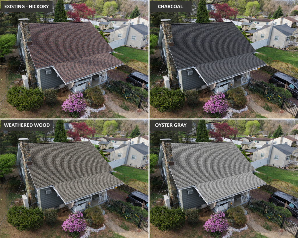 roof shingle color options bethlehem pa hickory charcoal weathered wood oyster gray