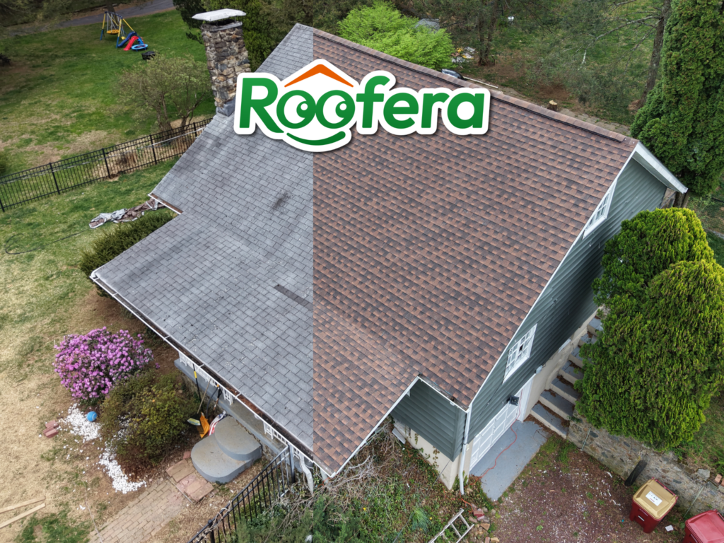 Single family roof replacement in Easton PA on Frost Hollow Rd — GAF Timberline HDZ Hickory shingles by Roofera