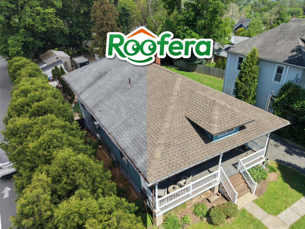 Ranch home roof replacement in Bethlehem PA on Butztown Rd — GAF Barkwood shingles installation by Roofera