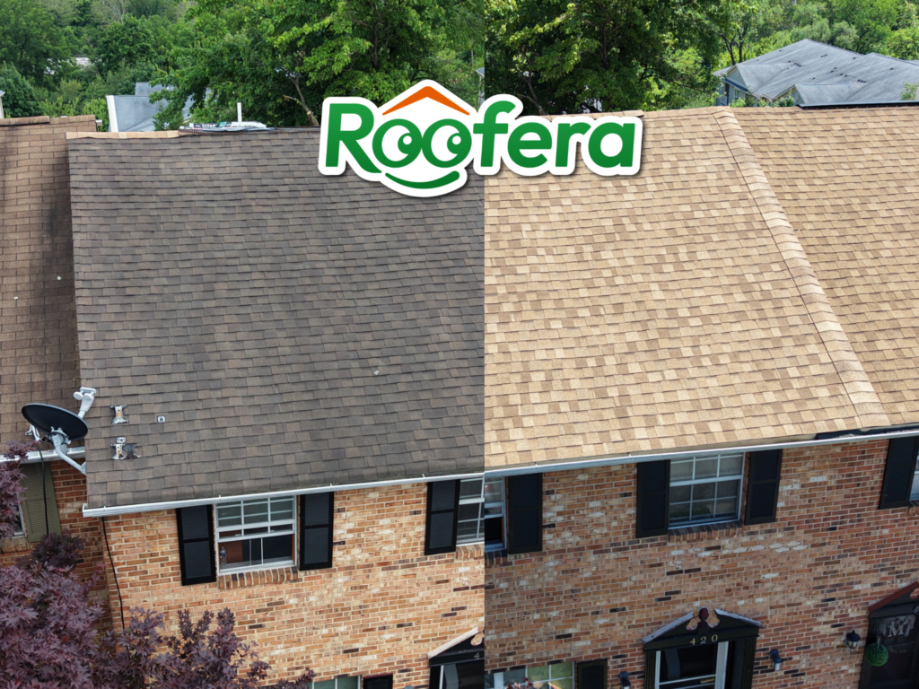 Townhouse roof replacement in Allentown PA on E Mosser St — new GAF Timberline HDZ Shakewood shingles installed by Roofera
