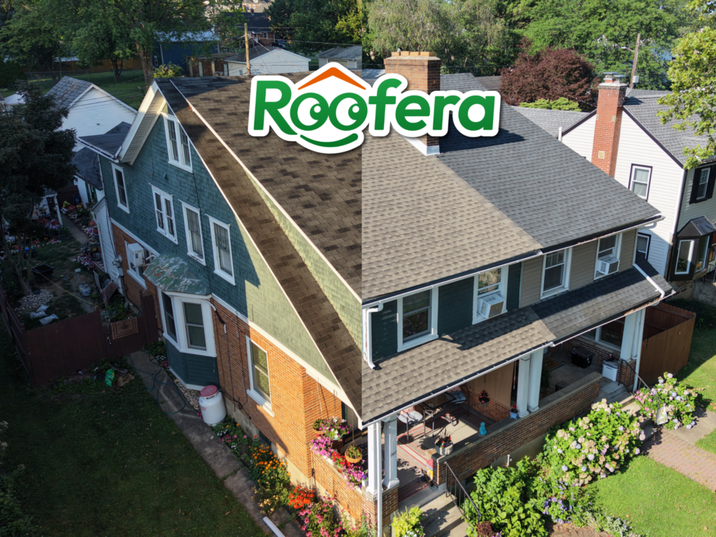 Half twin roof replacement in Bethlehem PA on West Union Blvd — GAF Timberline HDZ Weathered Wood shingles by Roofera