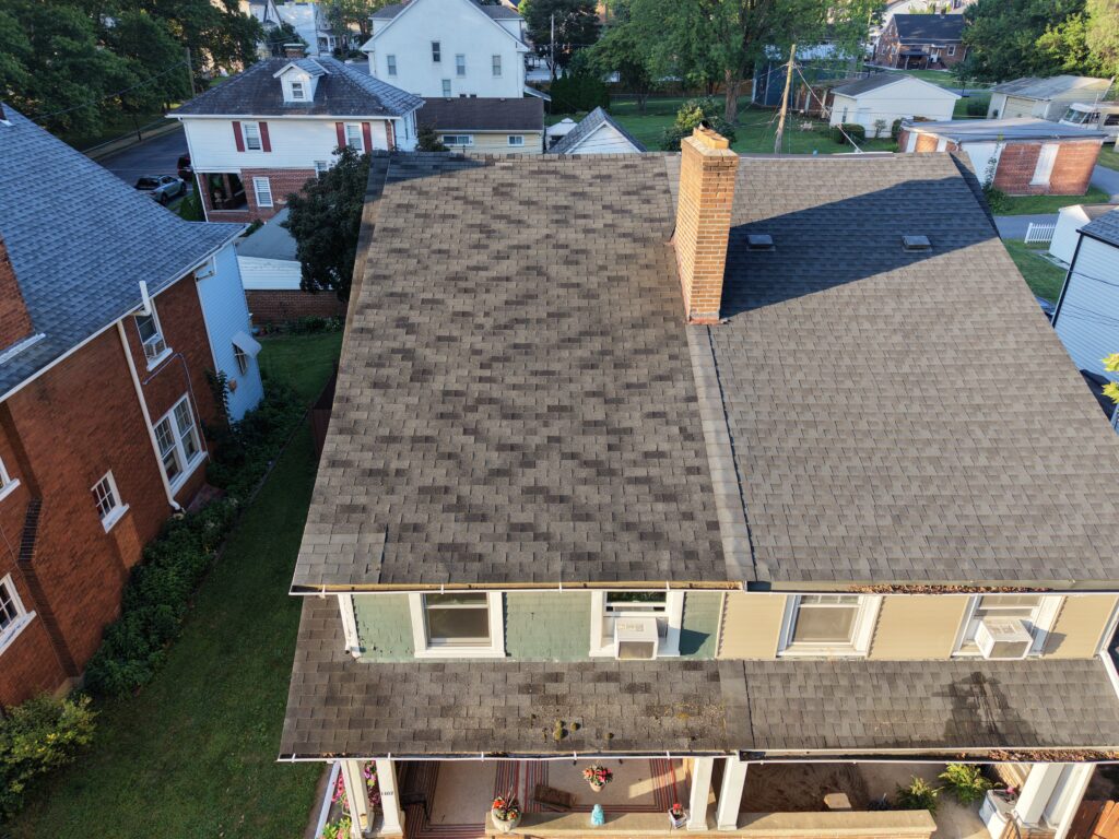 Before photo — half twin roof replacement in Bethlehem PA on West Union Blvd showing existing roof condition prior to replacement by Roofera